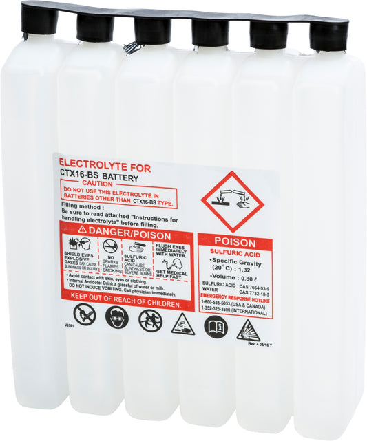 FIRE POWER Sealed Battery Electrolyte Pack 798cc for Fire Power Maintenance - Free Batteries - Kelly Motorsports