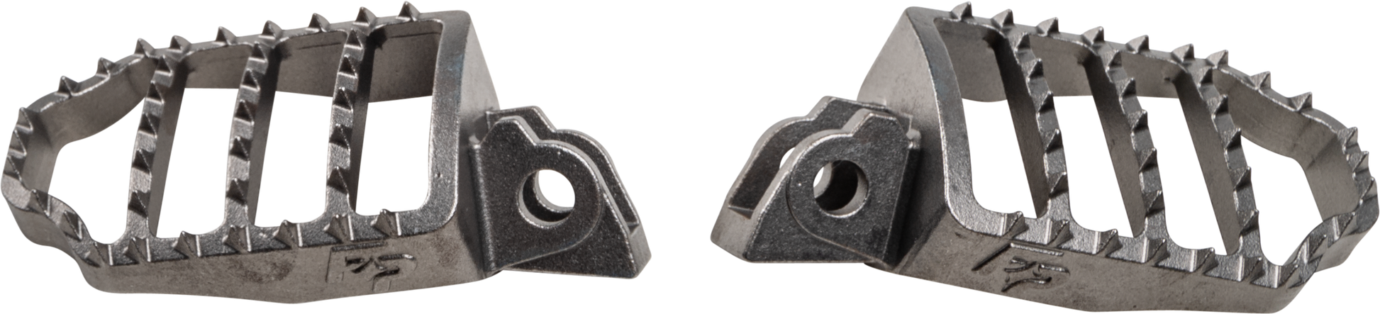FIRE POWER Standard Gator Foot Pegs for Suzuki RM85 – 58 x 90 mm, Stainless Steel - Kelly Motorsports