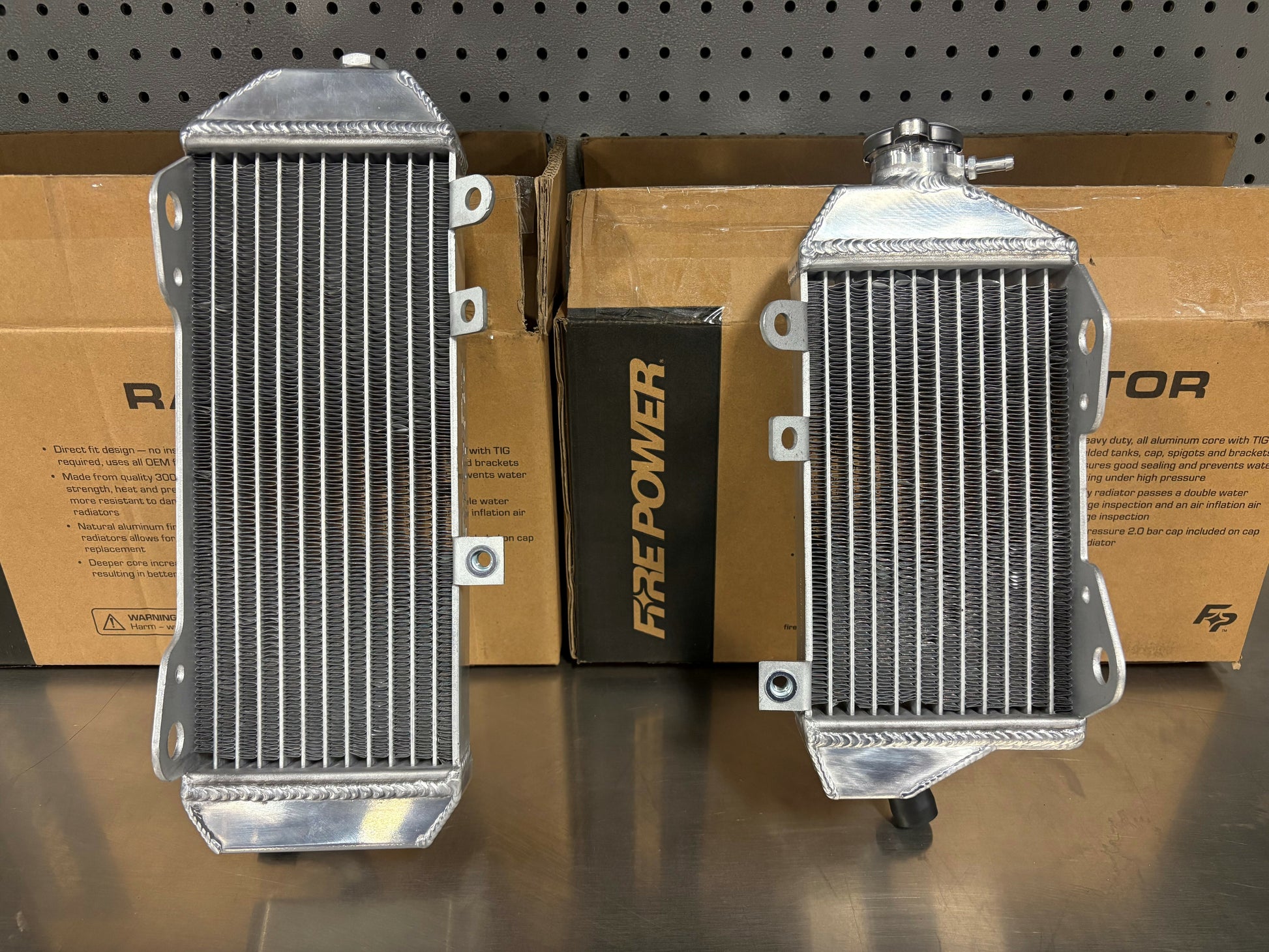 FIRE POWER TRS - R - 140L Left Radiator for Kawasaki – High - Performance Aluminum Replacement - Kelly Motorsports