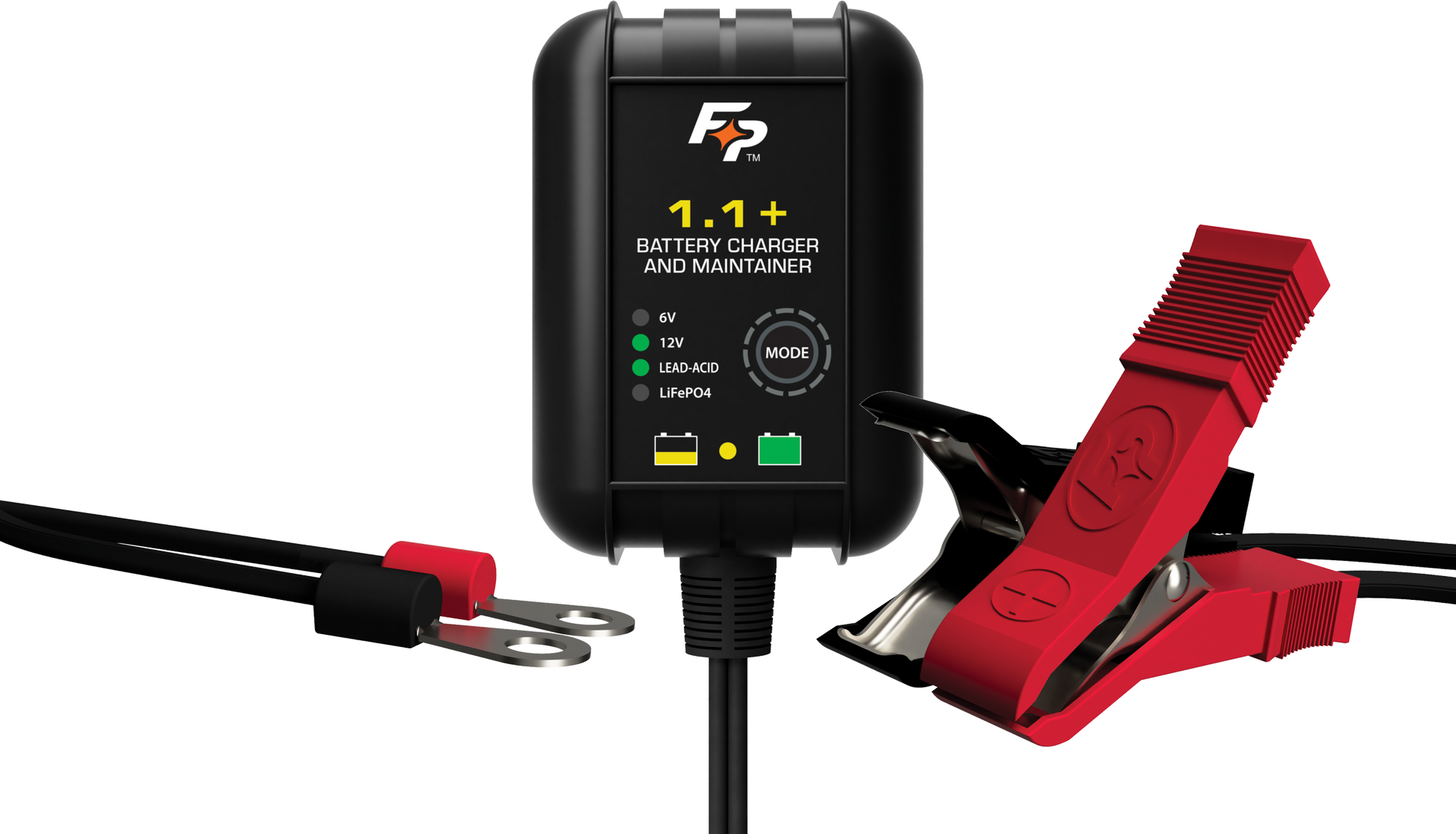FIRE POWER Wall Mount Battery Charger 6V/12V 1.1A with Fully Automatic Operation - Kelly Motorsports