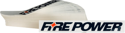 Fire Power White Sticker Pack (100 Sheets) - Part Number 99 - 8102 - Kelly Motorsports