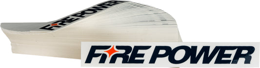Fire Power White Sticker Pack (100 Sheets) - Part Number 99 - 8102 - Kelly Motorsports
