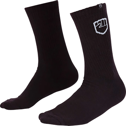FIST HANDWEAR Icon Crew Socks - Black Large/XL - Comfortable Breathable Athletic Socks - Kelly Motorsports