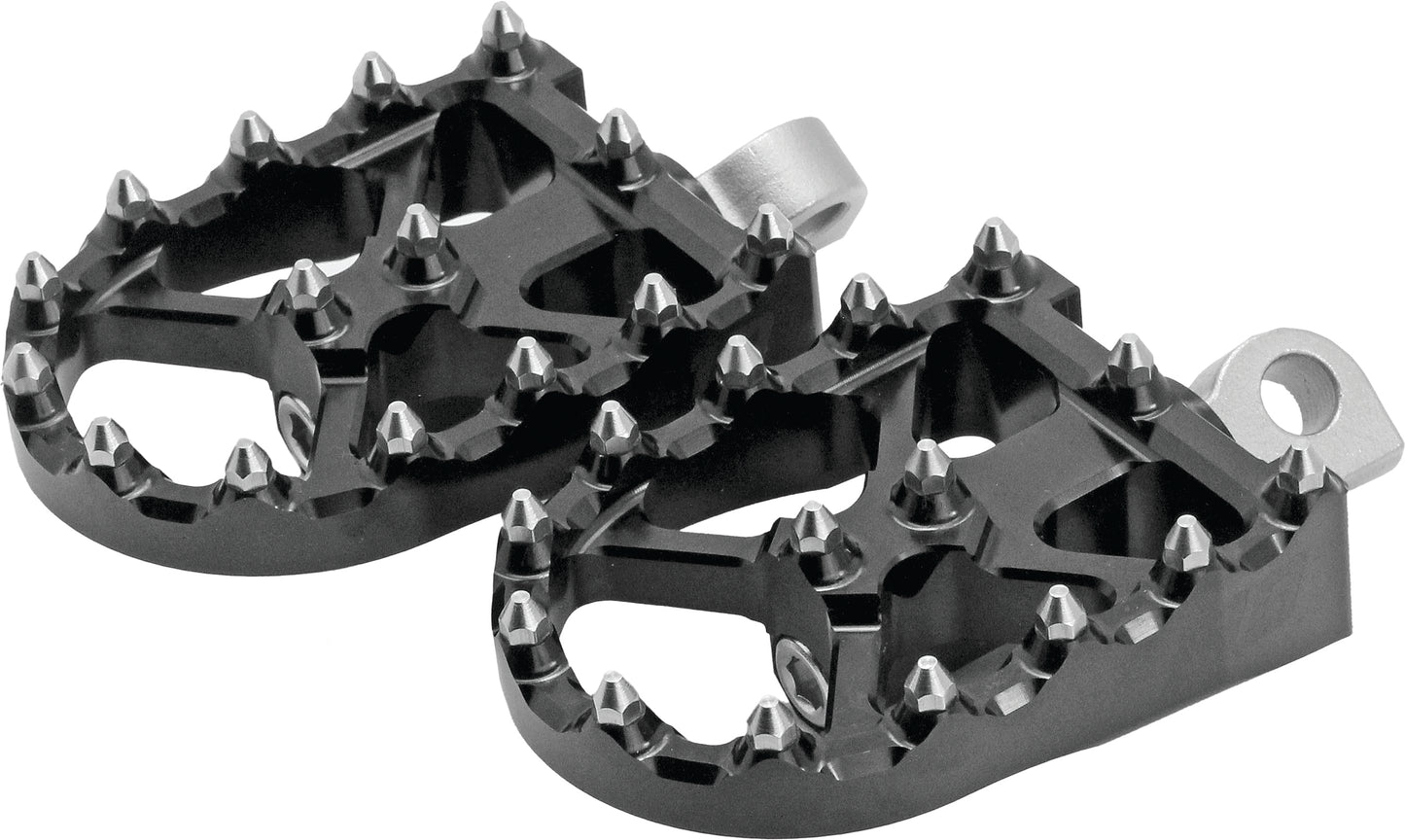 FLO Motorsport Bmx Style Foot Pegs Black - Part FPEG - 800V3BLK for Harley Davidson and More - Kelly Motorsports