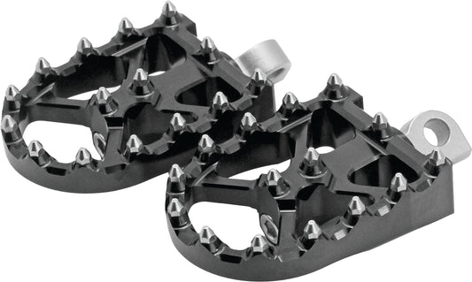 FLO Motorsport Bmx Style Foot Pegs Black - Part FPEG - 800V3BLK for Harley Davidson and More - Kelly Motorsports