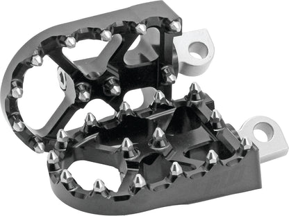 FLO Motorsport Bmx Style Foot Pegs Black - Part FPEG - 800V3BLK for Harley Davidson and More - Kelly Motorsports