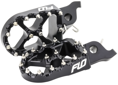 FLO Motorsports Flo Foot Peg for Honda CRF Models – Black, Part Number FPEG - 798BLK - Kelly Motorsports