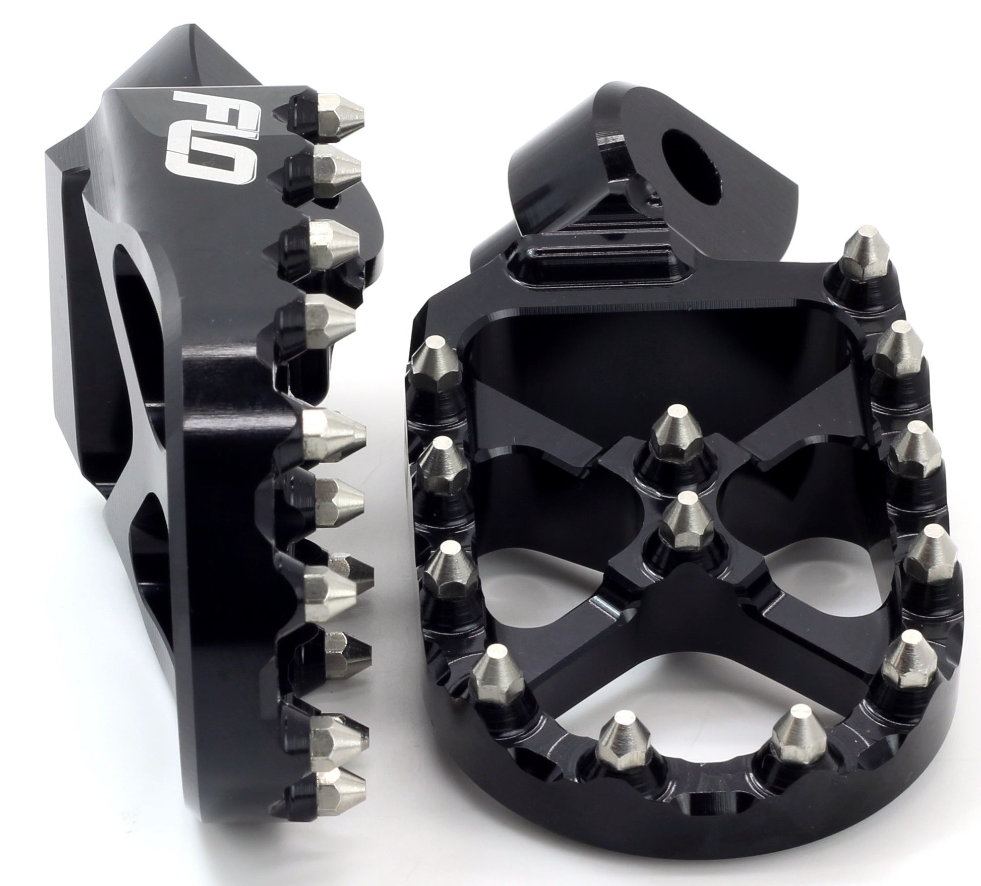 FLO MOTORSPORTS Pro Series Foot Pegs Black Cobra FPEG - 801BLK for Cobra CX50 Jr & Sr Models - Kelly Motorsports