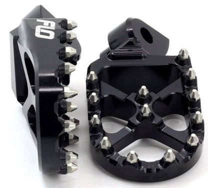 FLO MOTORSPORTS Pro Series Foot Pegs Black Cobra FPEG - 801BLK for Cobra CX50 Jr & Sr Models - Kelly Motorsports