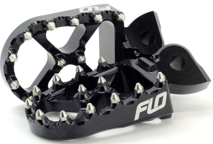 FLO MOTORSPORTS Pro Series Foot Pegs Black Cobra FPEG - 801BLK for Cobra CX50 Jr & Sr Models - Kelly Motorsports