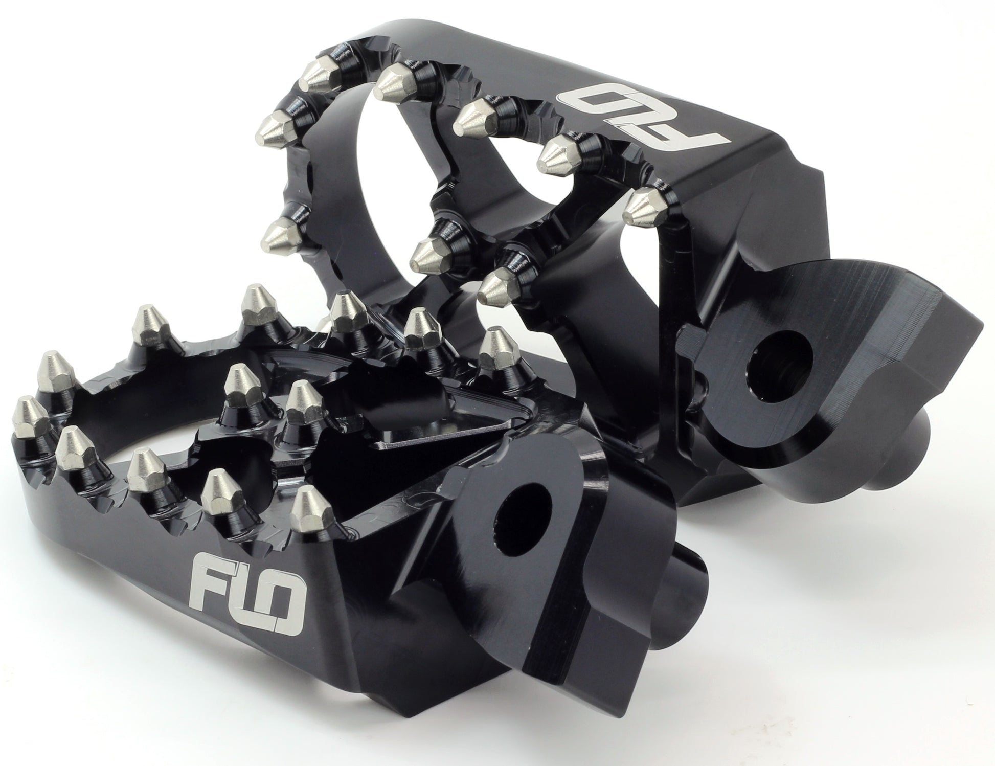 FLO MOTORSPORTS Pro Series Foot Pegs Black Cobra FPEG - 801BLK for Cobra CX50 Jr & Sr Models - Kelly Motorsports