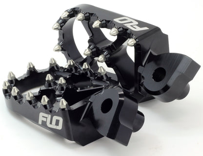 FLO MOTORSPORTS Pro Series Foot Pegs Black Cobra FPEG - 801BLK for Cobra CX50 Jr & Sr Models - Kelly Motorsports