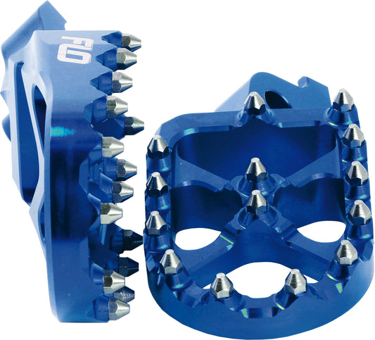 FLO MOTORSPORTS Pro Series Foot Pegs Blue for 2023 Yamaha YZ450F - Kelly Motorsports