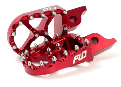 FLO MOTORSPORTS Pro Series Foot Pegs for Honda CRF450R – Red - Kelly Motorsports