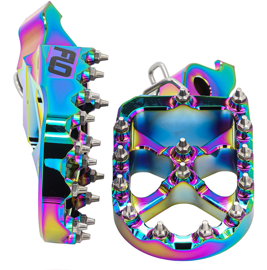 FLO MOTORSPORTS Pro Series Jet Fuel Foot Pegs for Kawasaki KX85 (2001 - 2010) - Kelly Motorsports