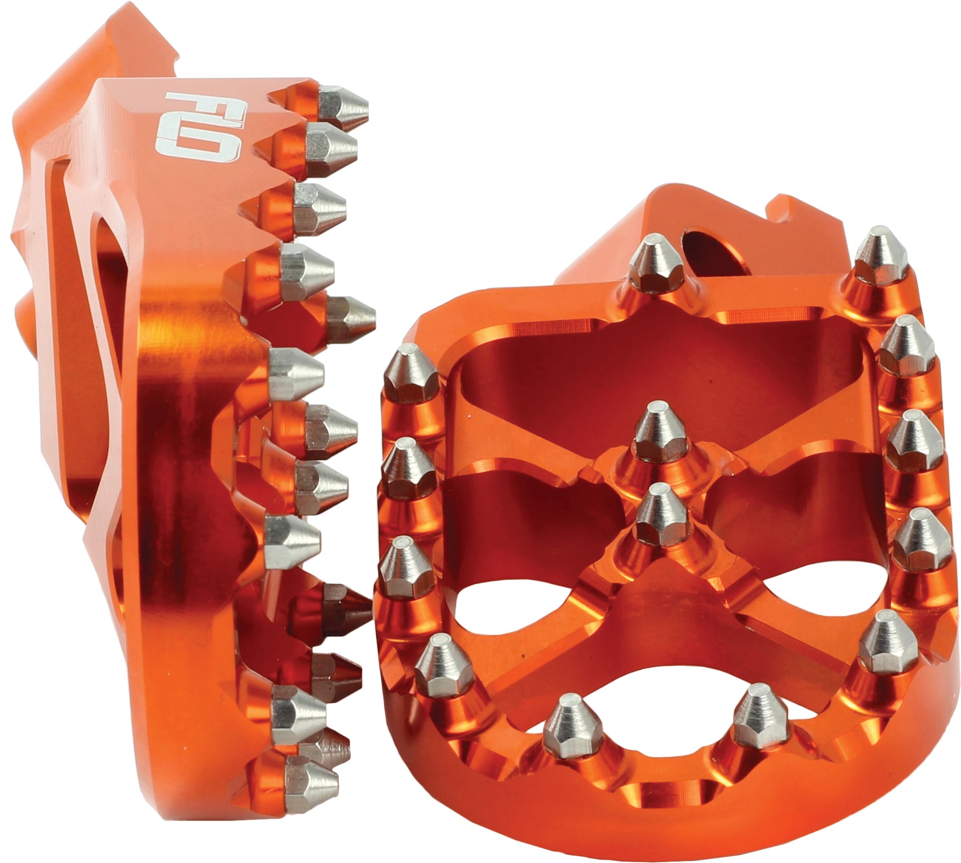 FLO MOTORSPORTS Pro Series Orange Foot Pegs for KTM and Husqvarna - Part FPEG - 795ORG - Kelly Motorsports