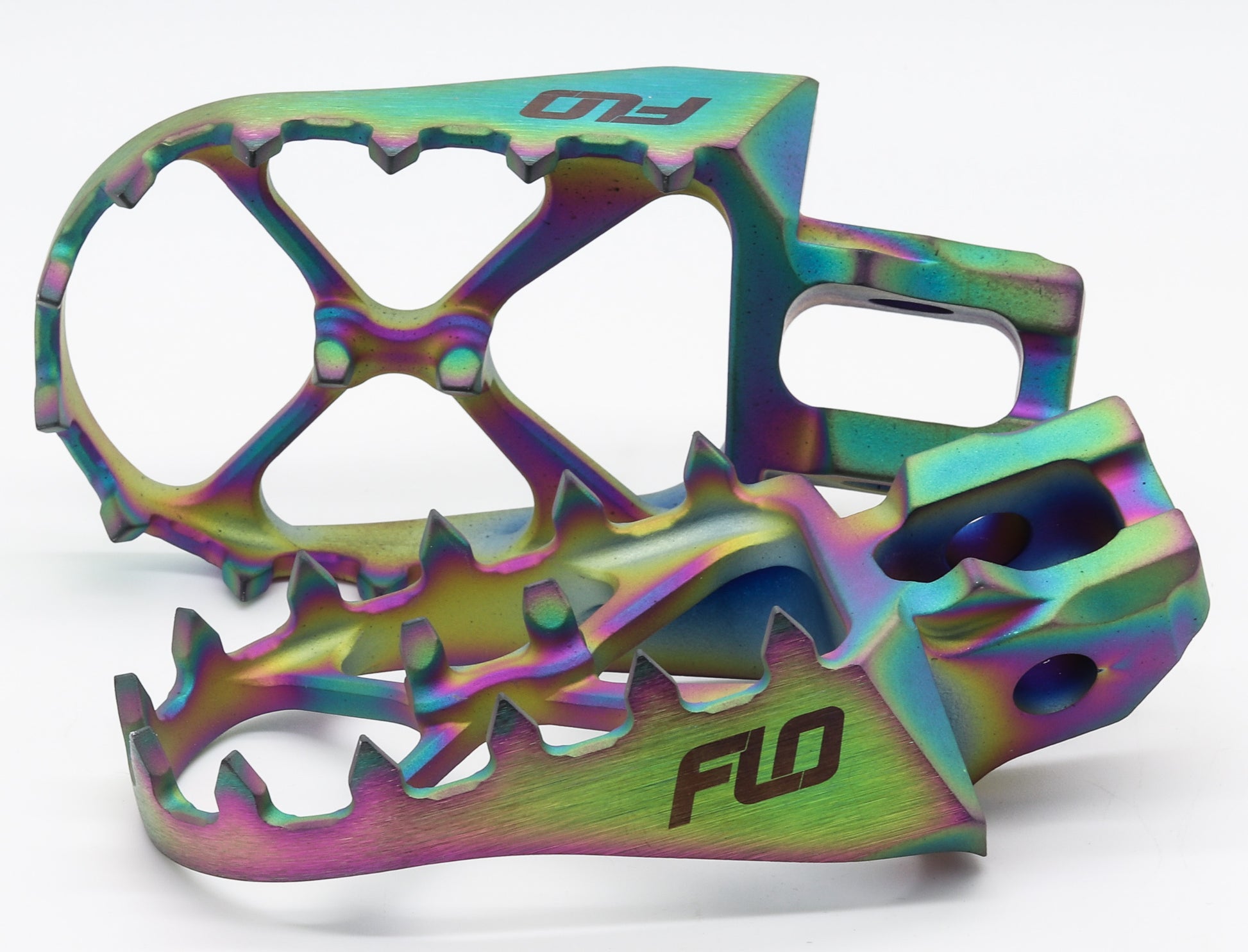 FLO MOTORSPORTS Titanium Foot Pegs Jet Fuel Gas/Hus/Ktm – Durable Billet Titanium Pedals for Off - Road Motorcycles - Kelly Motorsports