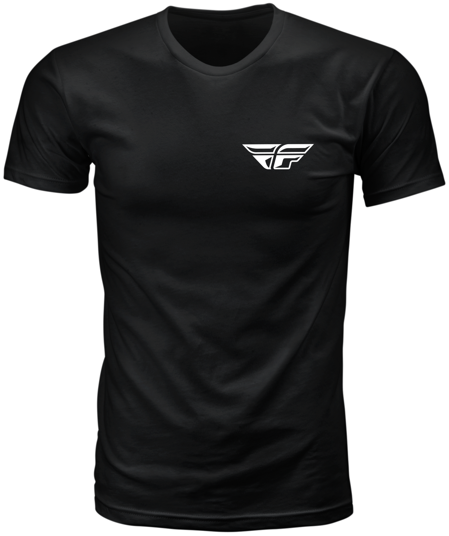 Fly Racing 354 - 0404M Fly Staple Tee Black Men’s Medium - Premium Cotton Crew Neck T-Shirt - Kelly Motorsports