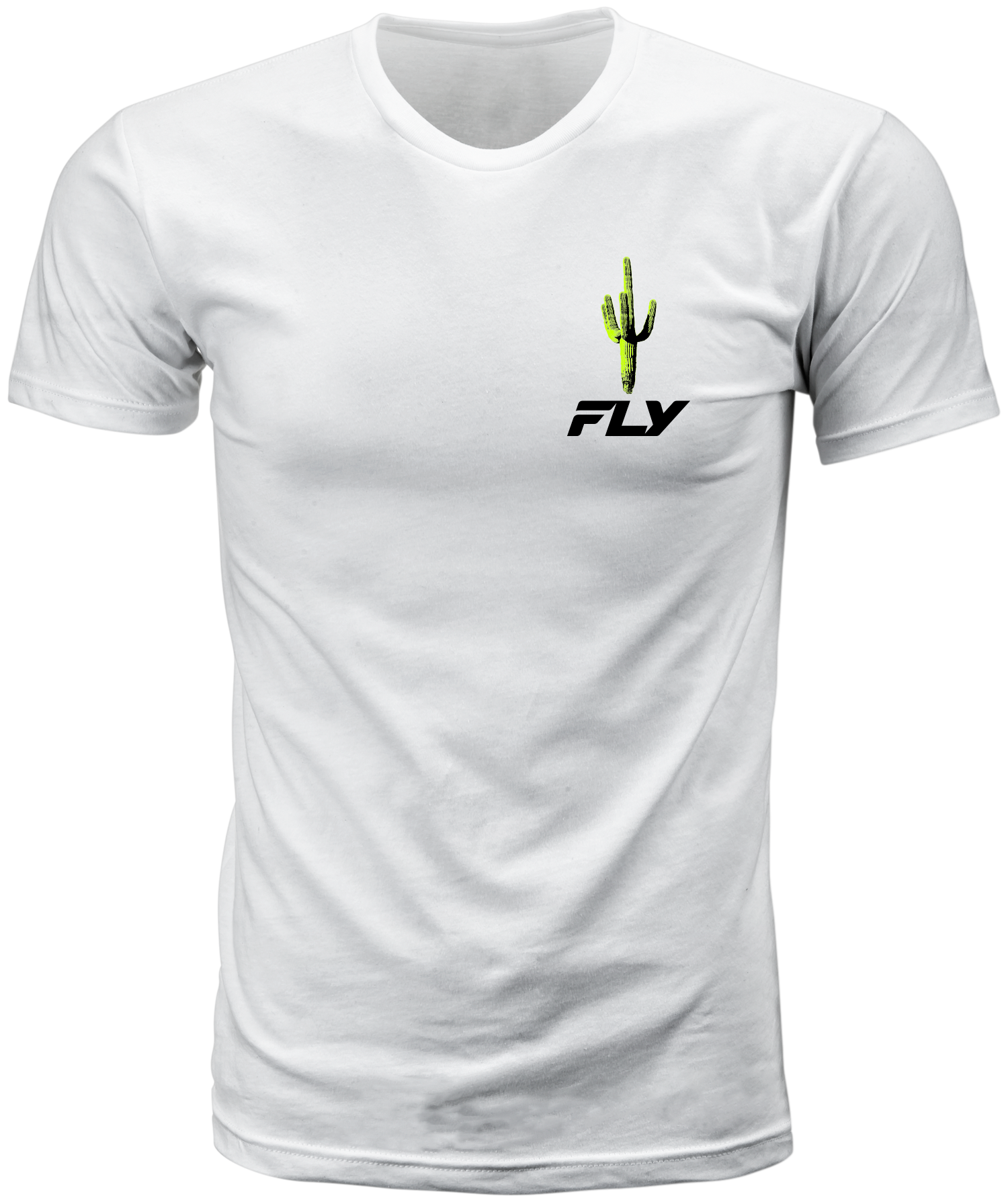 Fly Racing 354 - 0411S Desert Tee White - Premium Cotton Crew Neck T-Shirt - Kelly Motorsports