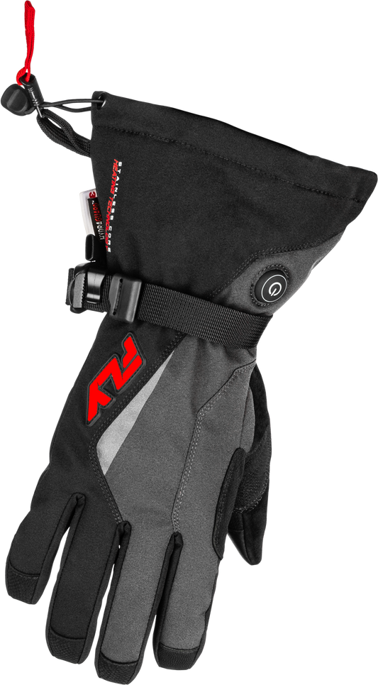 Fly Racing 476 - 2942S Heated Gauntlet Gloves Grey, Black & Red - Small - Kelly Motorsports