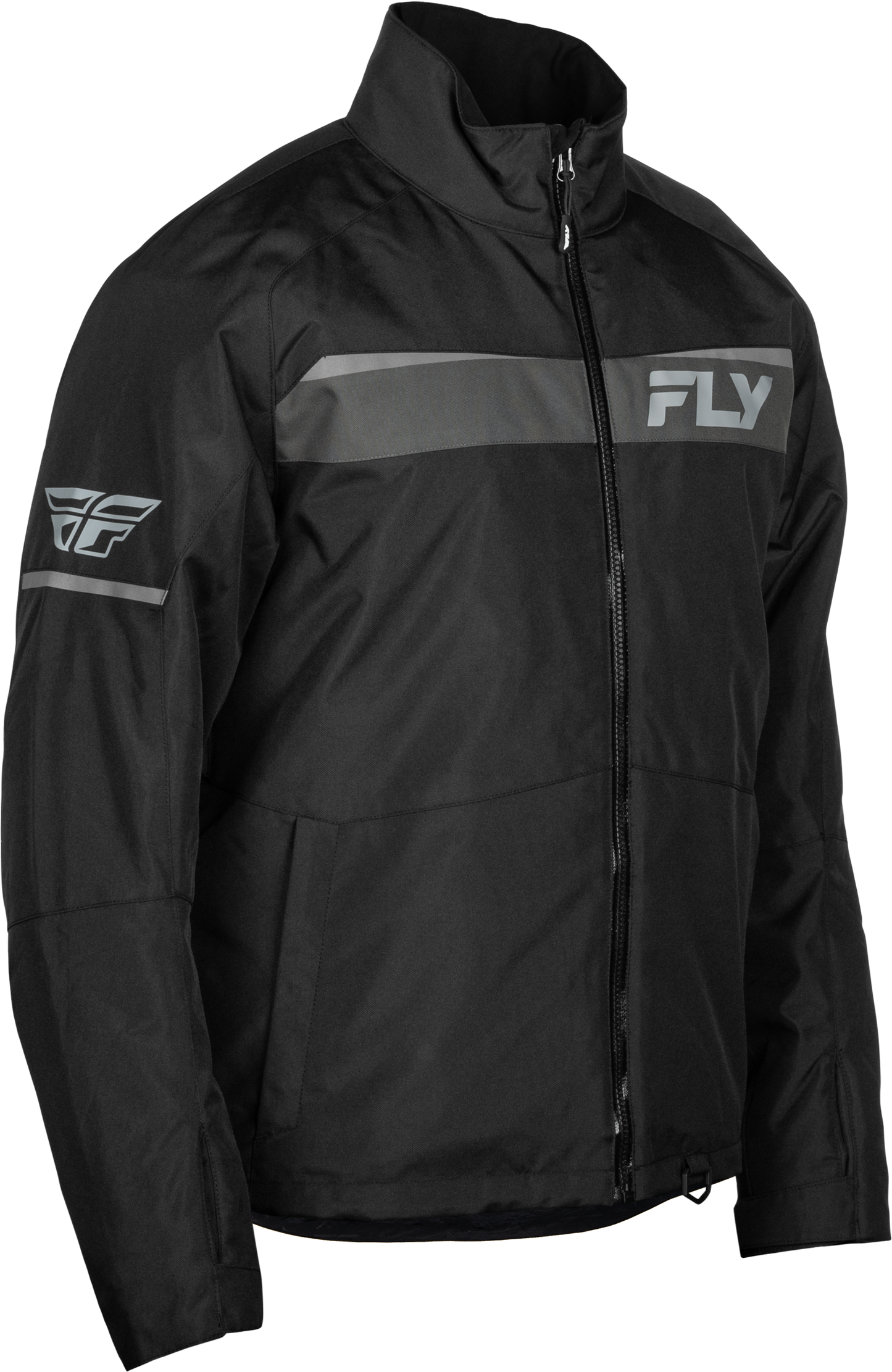 Fly Racing Aurora Jacket Black/Grey Large - Weatherproof Motorcycle Gear with Insulation - Kelly Motorsports