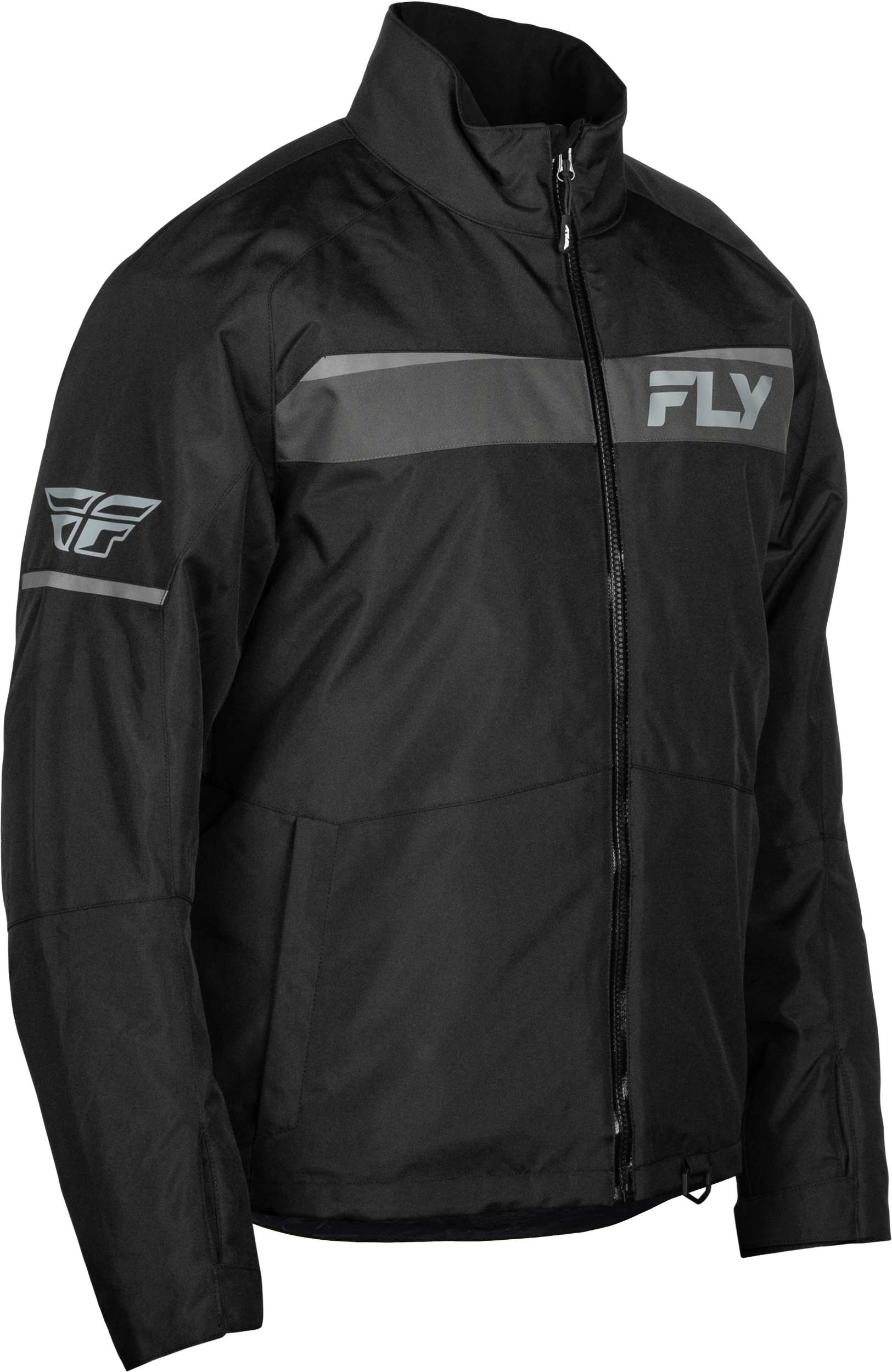 Fly Racing Aurora Jacket Black/Grey Large - Weatherproof Motorcycle Gear with Insulation - Kelly Motorsports