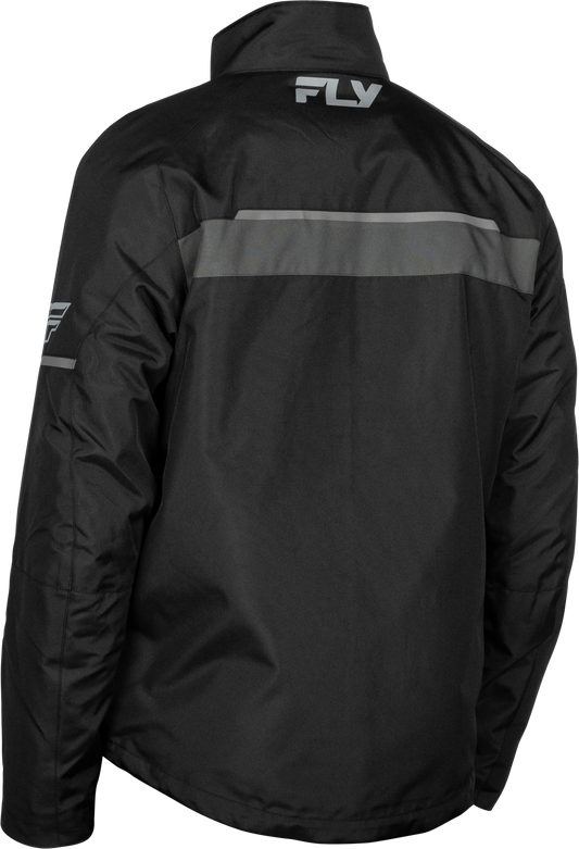 Fly Racing Aurora Jacket Black/Grey Large - Weatherproof Motorcycle Gear with Insulation - Kelly Motorsports