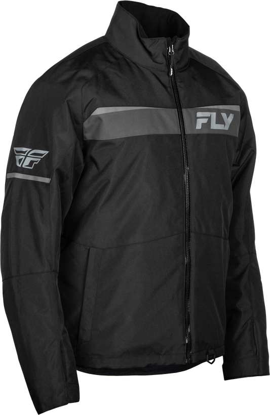 Fly Racing Aurora Jacket Black/Grey Medium – Weatherproof and Insulated Snow Ride Protection - Kelly Motorsports