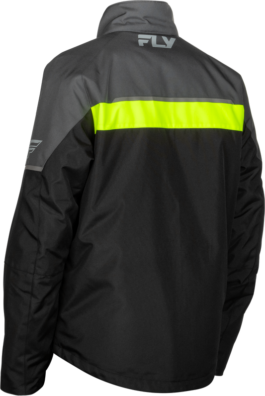 Fly Racing Aurora Jacket Grey/Black 4X - Weatherproof Men’s Snow and Motorcycle Outerwear - Kelly Motorsports
