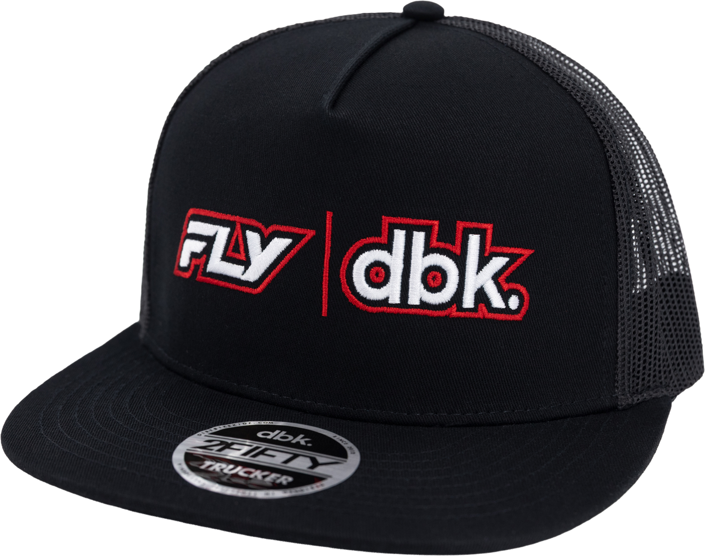 Fly Racing DBK Black Trucker Snapback Hat - One Size Fits Most - Kelly Motorsports
