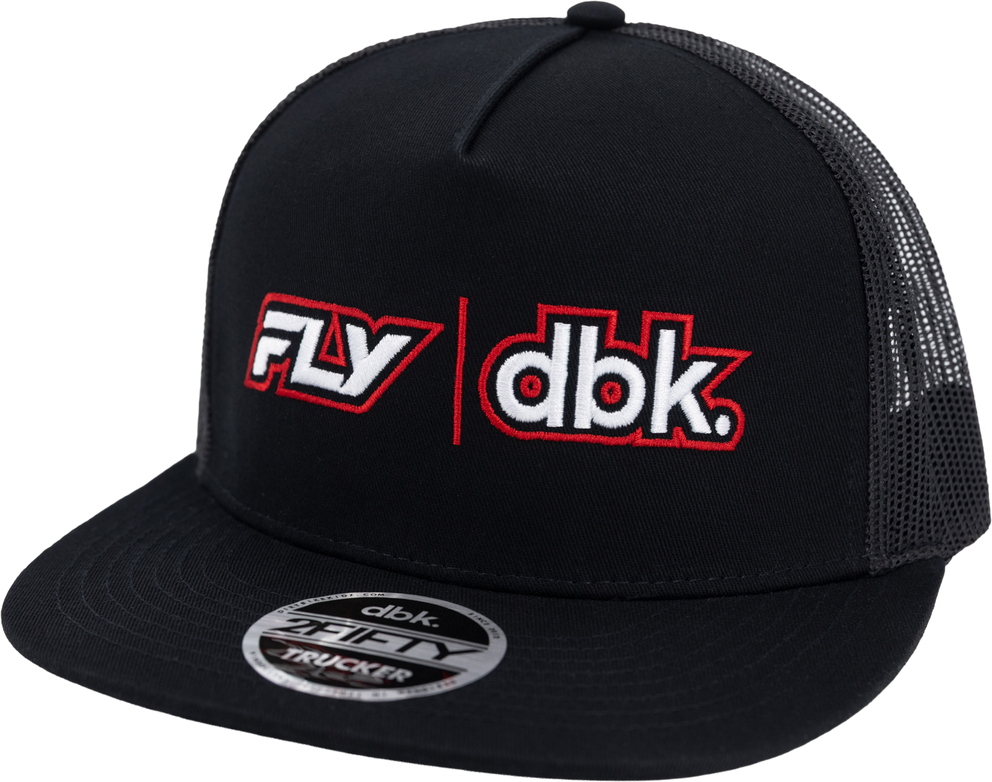 Fly Racing DBK Black Trucker Snapback Hat - One Size Fits Most - Kelly Motorsports