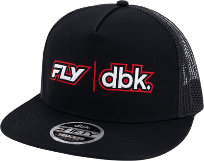 Fly Racing DBK Black Trucker Snapback Hat - One Size Fits Most - Kelly Motorsports