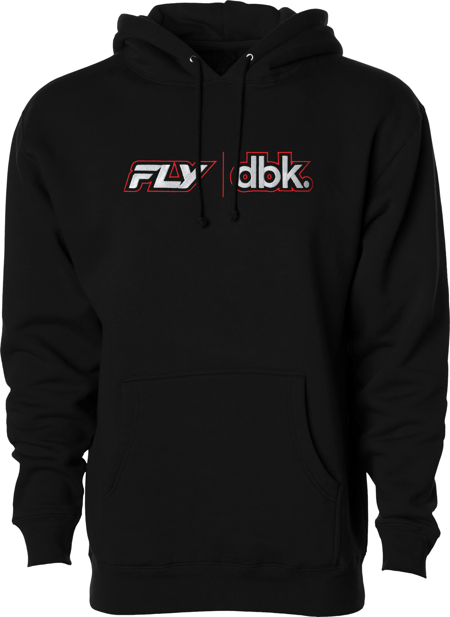 Fly Racing DBK Hoodie Black 2X - Comfortable 70% Cotton/30% Polyester Blend with Embroidered Artwork - Kelly Motorsports