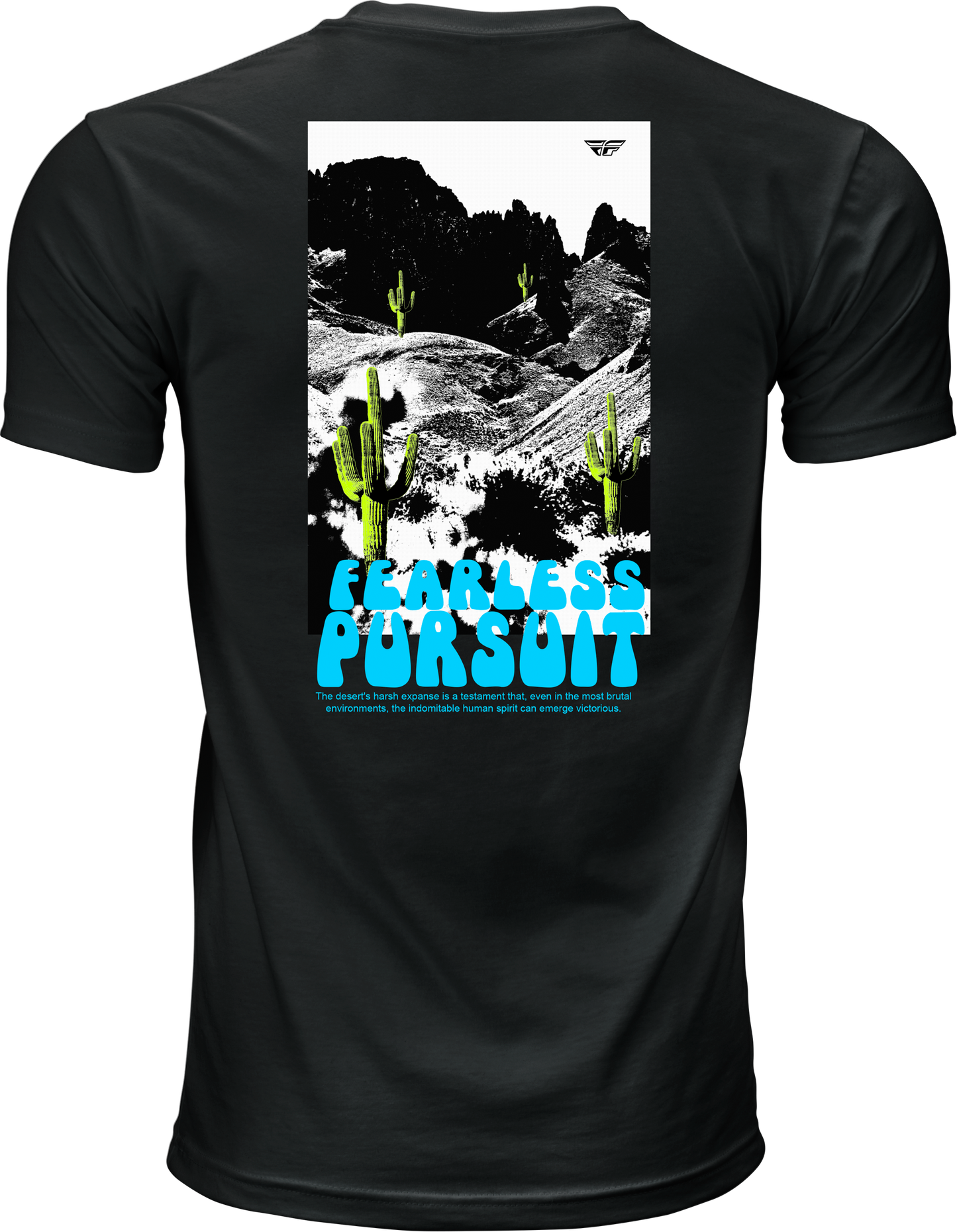 Fly Racing Desert Tee Black 2X - Premium Cotton Crew Neck T-Shirt - Kelly Motorsports