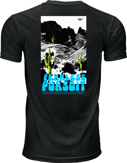 Fly Racing Desert Tee Black Large - Comfortable 100% Cotton Crew Neck T-Shirt - Kelly Motorsports