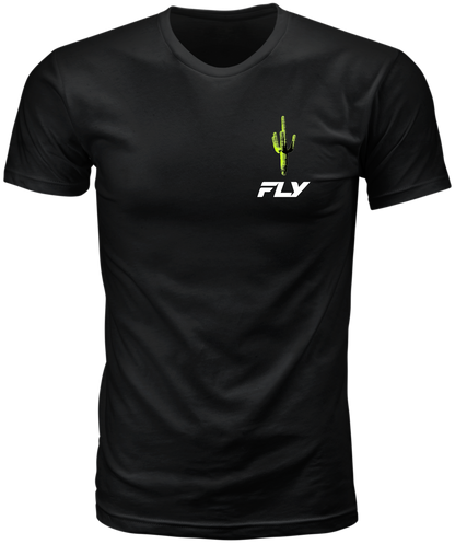 Fly Racing Desert Tee Black Large - Comfortable 100% Cotton Crew Neck T-Shirt - Kelly Motorsports