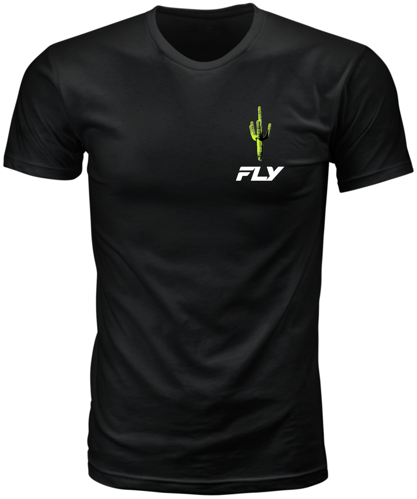Fly Racing Desert Tee Black XL - Comfortable 100% Combed Ring - Spun Cotton Motorcycle T-Shirt - Kelly Motorsports
