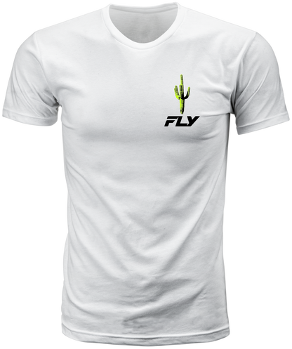 Fly Racing Desert Tee White 2X – Premium Combed Cotton Motorcycle T-Shirt - Kelly Motorsports
