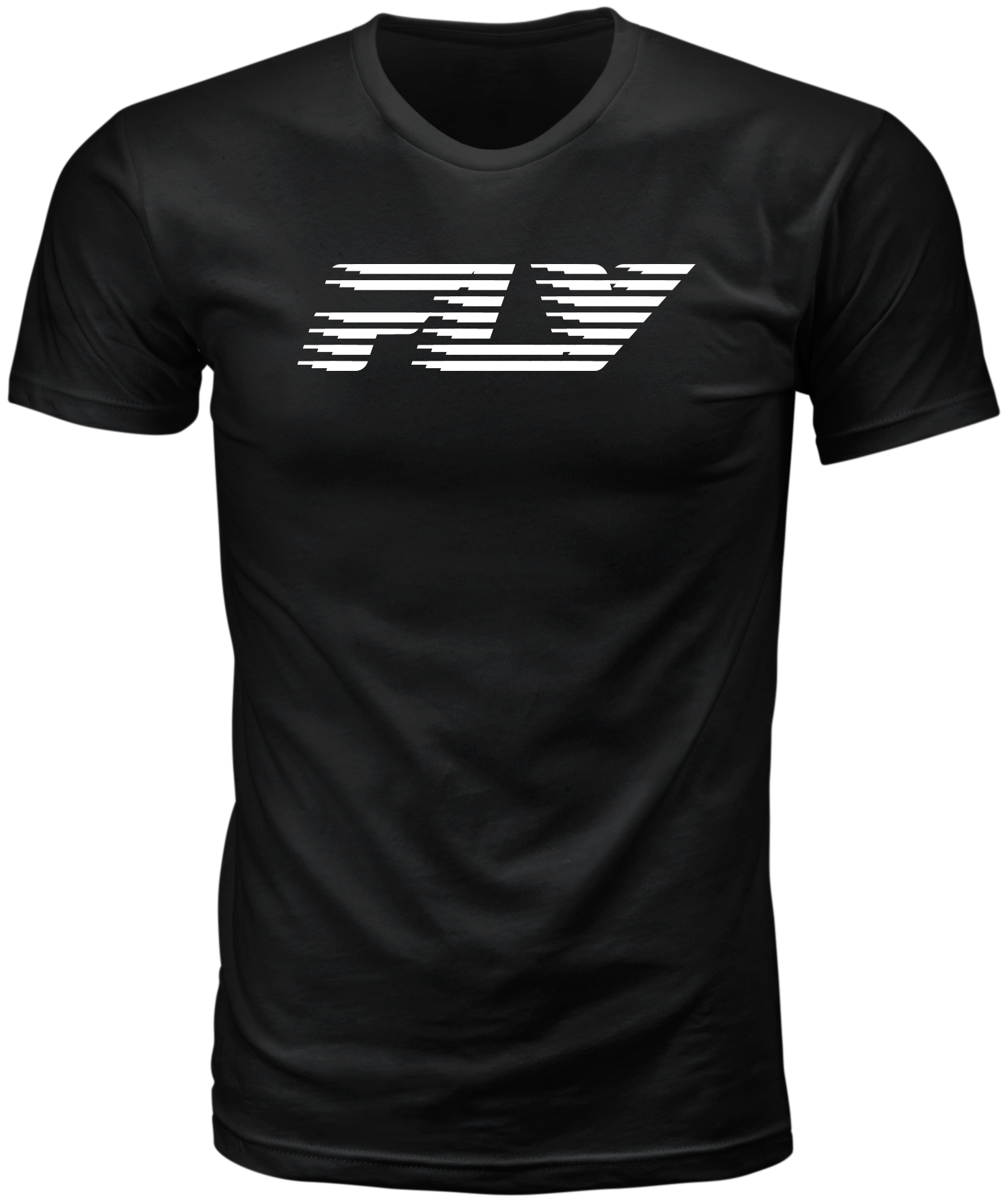 Fly Racing Fly Fast Tee Black Medium - Comfortable 100% Cotton Crew Neck T-Shirt - Kelly Motorsports