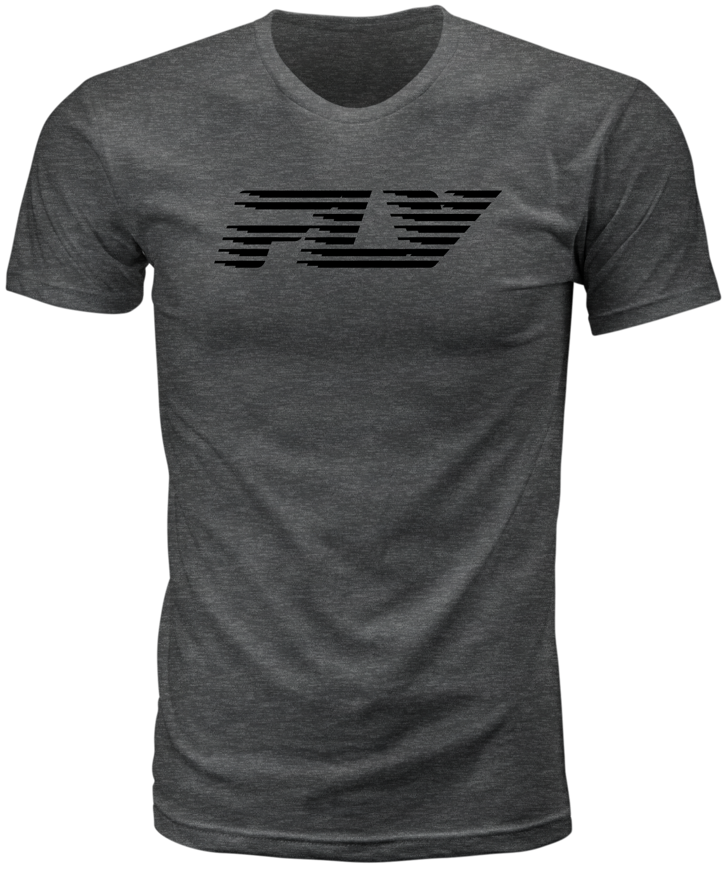Fly Racing Fly Fast Tee Grey Large - Comfortable Cotton Crew Neck T-Shirt - Kelly Motorsports