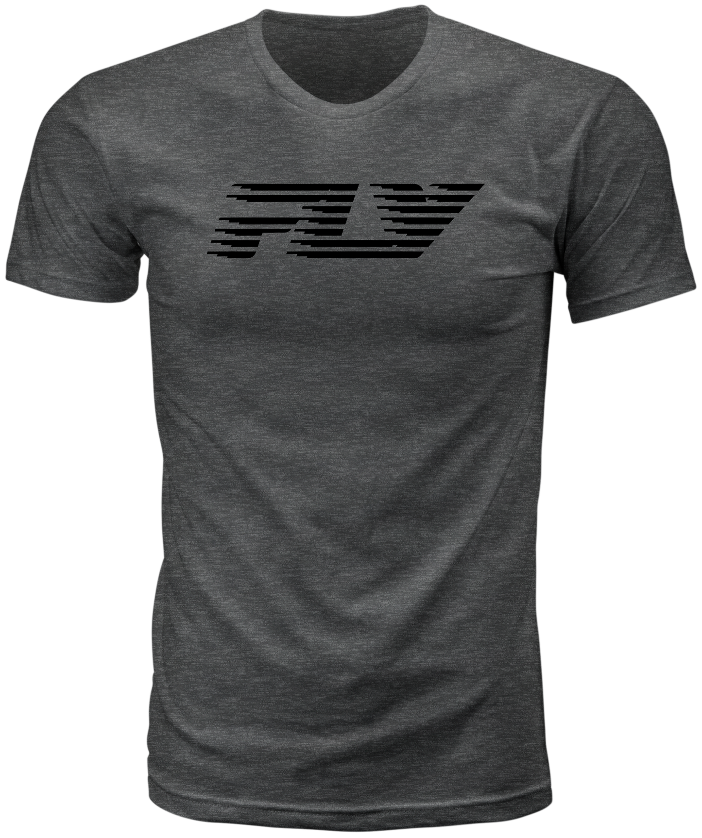 Fly Racing Fly Fast Tee Grey Medium – Comfortable 100% Cotton Crew Neck T-Shirt - Kelly Motorsports