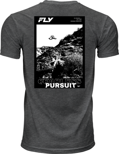 Fly Racing Fly Freeride Tee Grey Small – Comfortable 100% Cotton Crew Neck T-Shirt - Kelly Motorsports