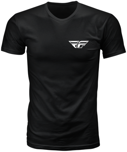 Fly Racing Fly Staple Tee Black 2X – Comfortable 100% Cotton Crew Neck T-Shirt - Kelly Motorsports