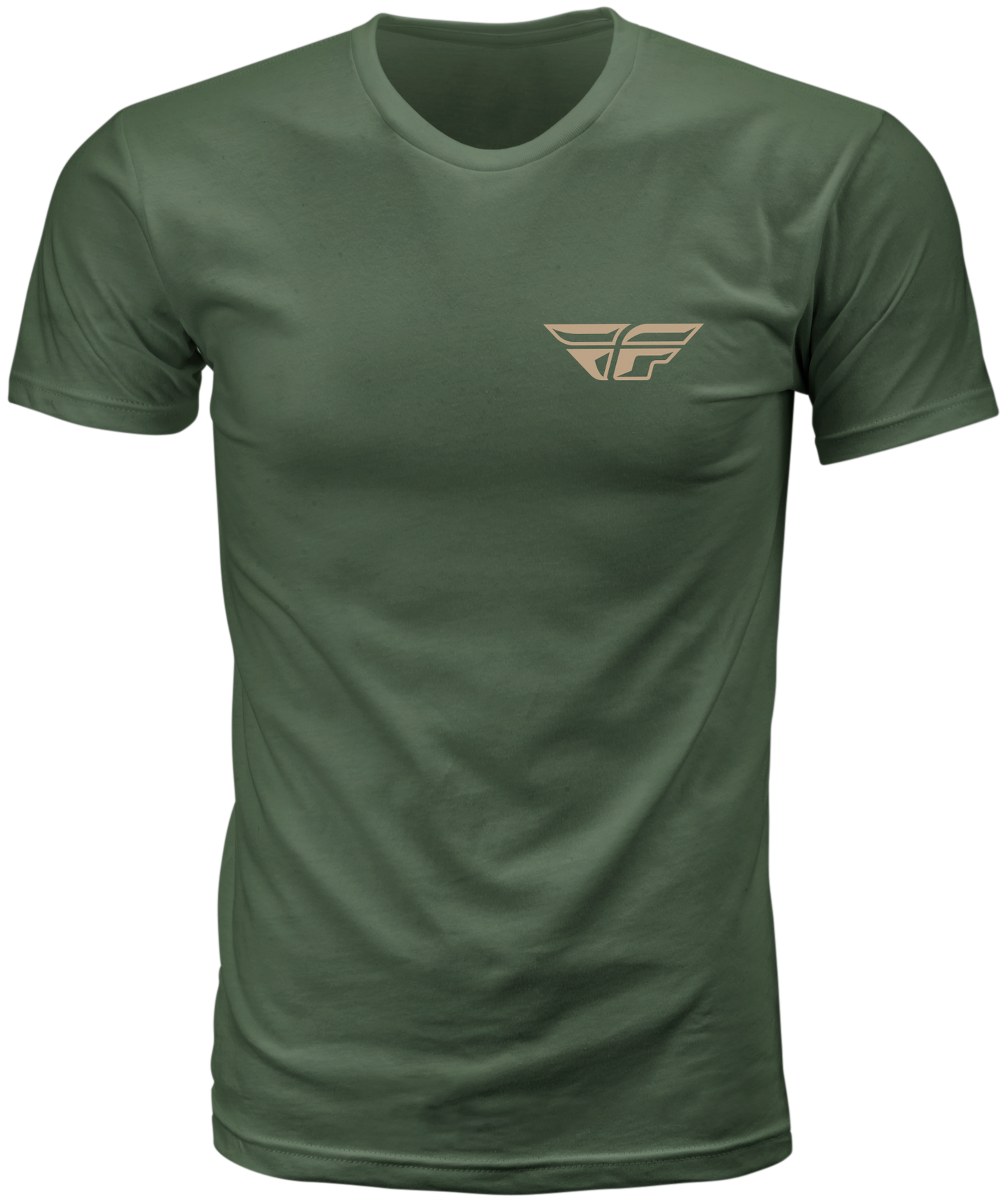 Fly Racing Fly Staple Tee Green Large - Comfortable 100% Cotton Crew Neck T-Shirt - Kelly Motorsports
