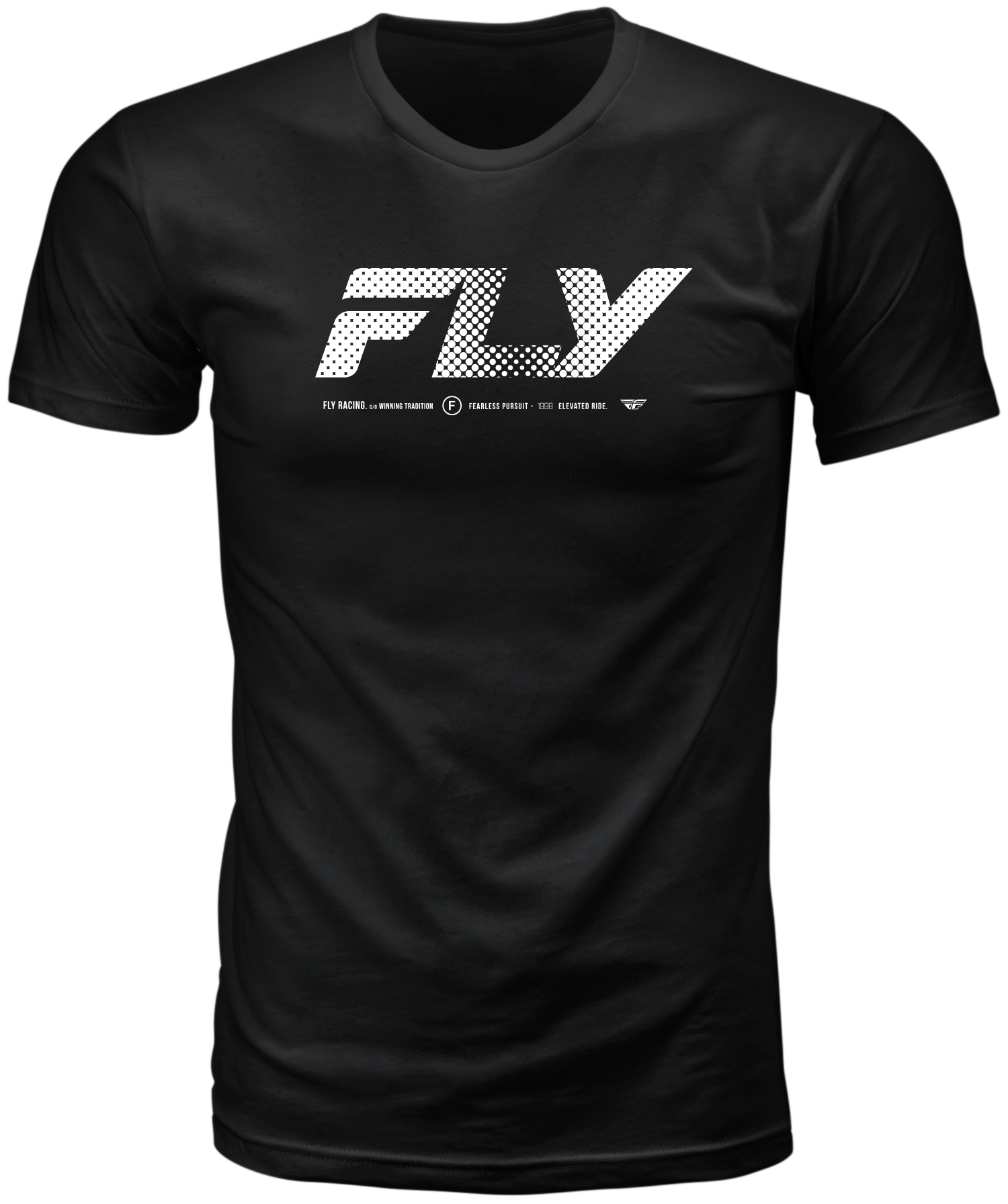 Fly Racing Fly Worldwide Tee Black 2X - Premium Cotton Crew Neck T-Shirt - Kelly Motorsports