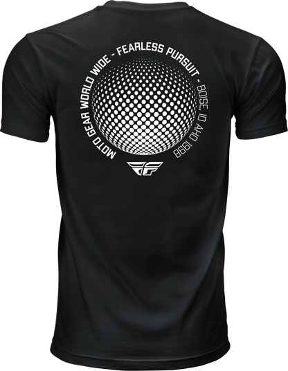 Fly Racing Fly Worldwide Tee Black Large - Comfortable Cotton Crew Neck T-Shirt - Kelly Motorsports
