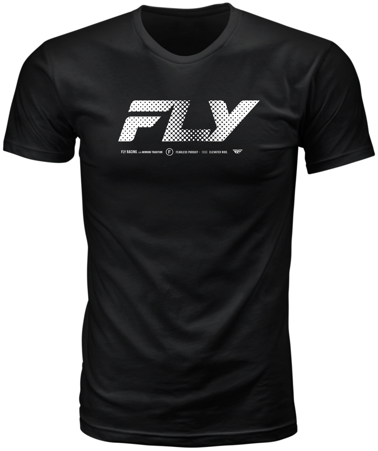 Fly Racing Fly Worldwide Tee Black XL - Premium Combed Cotton Crew Neck Shirt - Kelly Motorsports