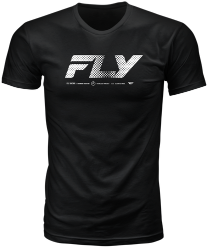 Fly Racing Fly Worldwide Tee Black XL - Premium Combed Cotton Crew Neck Shirt - Kelly Motorsports