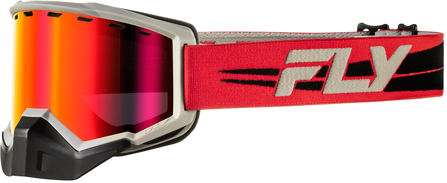 Fly Racing Focus Snow Goggle with Red Mirror and Rose Lens - Kelly Motorsports