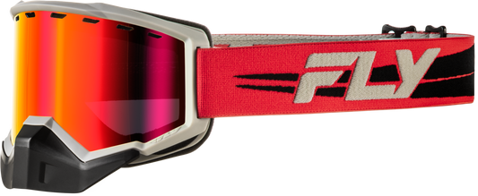Fly Racing Focus Snow Goggle with Red Mirror and Rose Lens - Kelly Motorsports